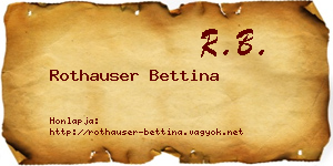 Rothauser Bettina névjegykártya